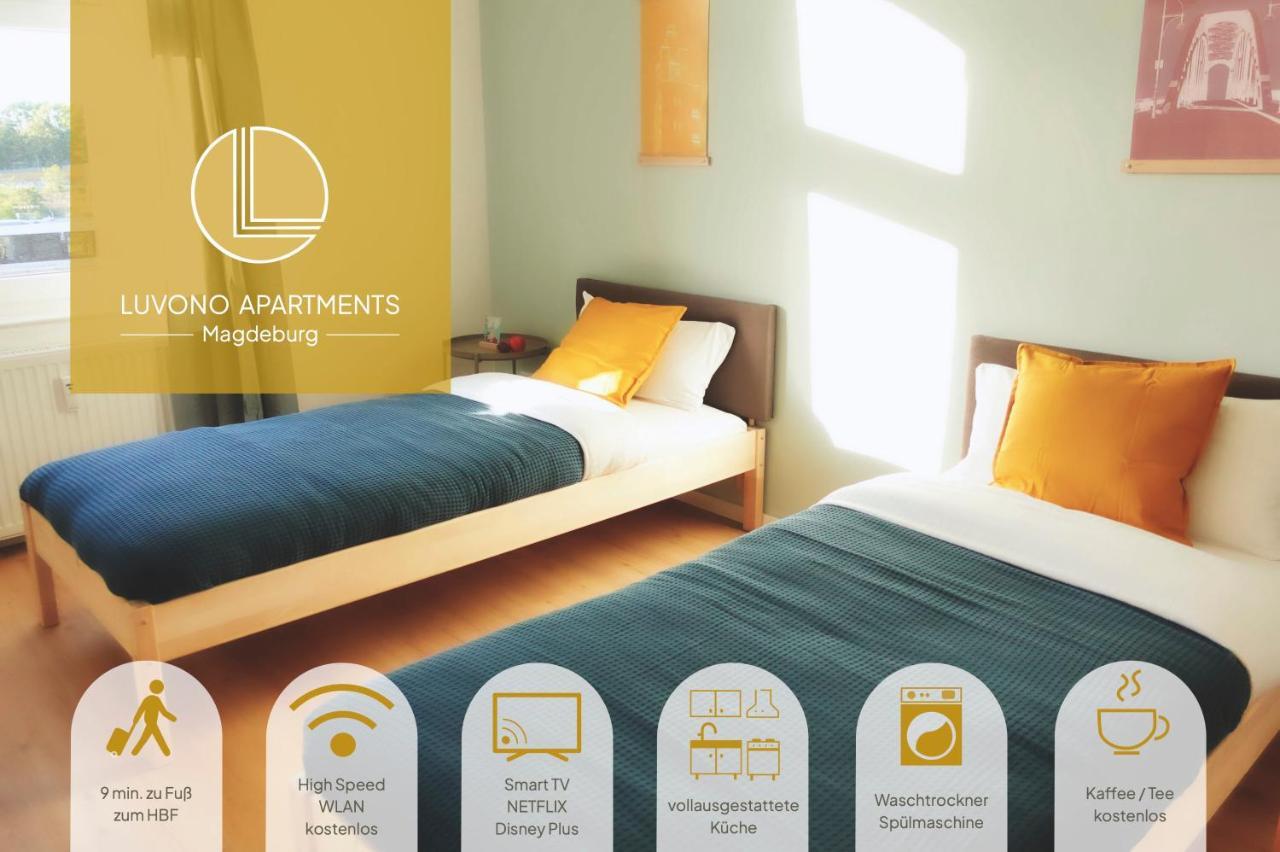 Luvono Apartments - 2 Schlafzimmer / Netflix / Disney+ Magdeburk Exteriér fotografie